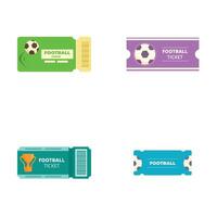 Set of soccer match tickets design templates vector