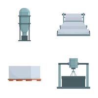 Vector illustrations of industrial structures and machinery for design use