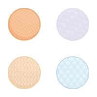 Set of four geometric textured background plates vector