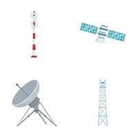 Set of modern communication technology icons vector