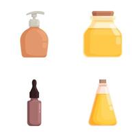 Set of assorted cosmetic bottles icons vector