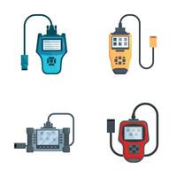 Set of digital multimeters and test equipment icons vector