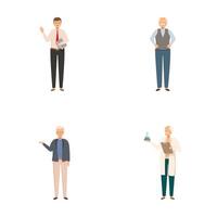 Set of professional men characters in various roles vector