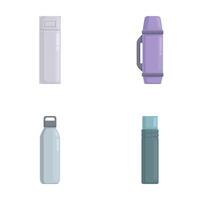 Set of water bottles in vector style