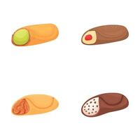 Assorted bakery pastries vector set