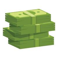 Stack of dollar bills representing wealth and success vector