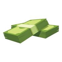 Two stacks of money representing wealth and success vector