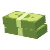Two stacks of money representing wealth and savings vector