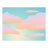 Abstract pastel colored cloudscape showing beautiful sunset vector