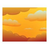 Gradient colored clouds are gathering in the sky at sunset vector