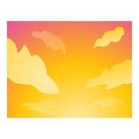 Beautiful vibrant sunset sky with clouds forming vector