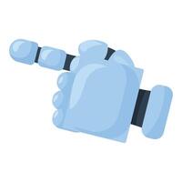 Robot hand pointing with index finger gesture vector