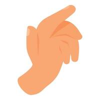 Cartoon hand pointing with index finger upwards vector