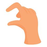 Hand gesturing small amount with thumb and index finger vector