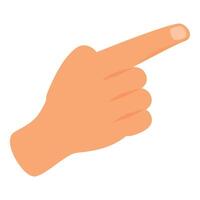 Cartoon hand pointing with index finger vector