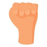 Hand making fist showing power and strength vector