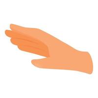 Open hand showing five fingers gesture vector