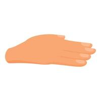 Open empty hand showing gesture holding taking or receiving vector