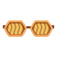 Trendy sunglasses protecting from sun with zigzag pattern on lenses vector