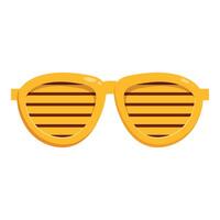 Yellow shutter shades sunglasses resting on white background vector