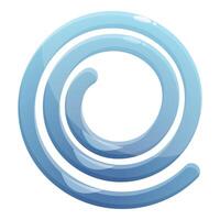 Blue spiral forming abstract circular shape vector