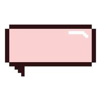 Pixelated speech bubble showing empty dialogue box vector