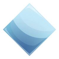 Blue rhombus shape showing abstract design element vector
