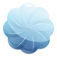 Blue candy showing a swirl pattern design vector