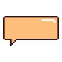 Pixel art speech bubble showing blank conversation vector