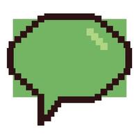 Pixel art speech bubble suggesting ongoing conversation vector