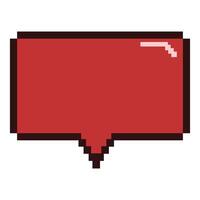 Pixelated speech bubble displaying important message vector