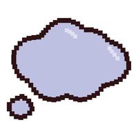 Pixel art speech bubble showing thought or idea vector