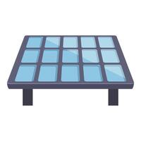 Solar panel converting sunlight into electricity using photovoltaic effect vector
