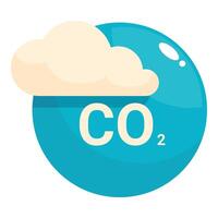 Co2 emission is increasing pollution in the atmosphere vector