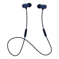 Pair of wireless bluetooth earbuds hanging on white background vector