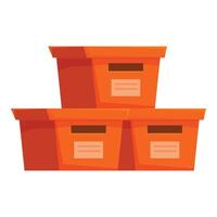 Stack of cardboard boxes staying organized for moving or storage vector