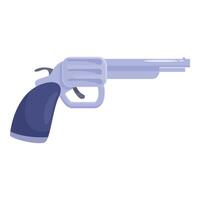 Short barrel revolver handgun pointing right with dark handle vector