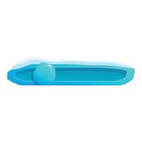 Blue loading bar progressing with snow cap design element vector