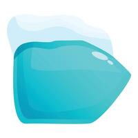 Turquoise button with shine effect for casual mobile game interface vector