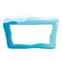Frozen water border creating rectangular shape vector