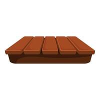 Wooden platform providing solid and reliable support vector