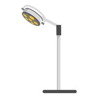 Surgical lamp standing in empty operating room vector