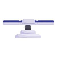 Operating table standing on single leg for surgery in modern clinic vector