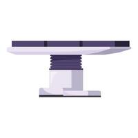 Modern medical table standing on white background vector