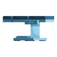 Modern medical table standing in empty operating room vector