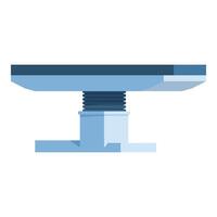 Modern medical equipment, empty operating table standing in examination room vector