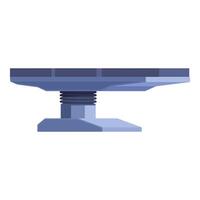 Modern medical operating table standing on white background vector