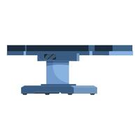 Modern adjustable medical table standing on white background vector
