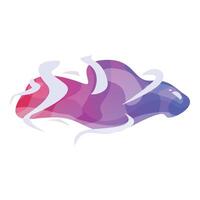Abstract colorful wave shape forming dynamic flowing background vector