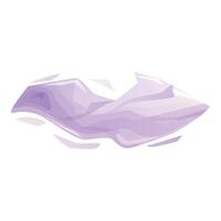Abstract purple shape flowing on white background vector